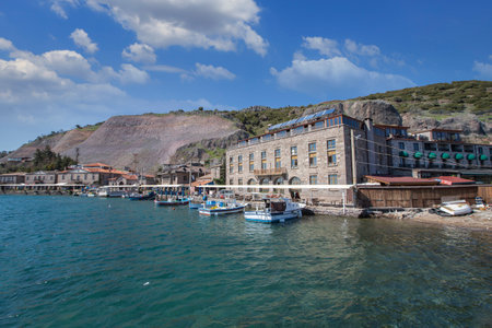 Turkey - Ãanakkale 25 March 2023; Behramkale (Assos) The ancient harbor in the Ayvacik district of Ãanakkale. It is also one of the first cities in Anatolia to accept Christianity.のeditorial素材