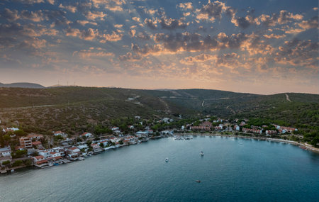 Drone view of Balikliova, Urla / Izmir.の写真素材
