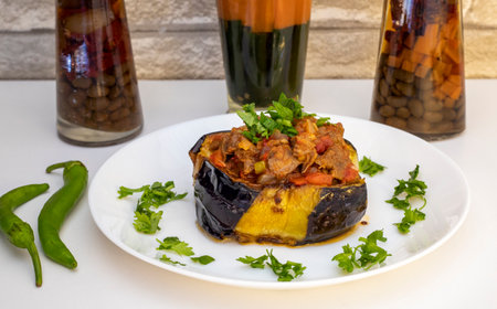 Delicious Turkish cuisine , SaksÄ± kebabの写真素材