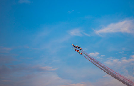 Izmir 09 September 2023 Air shows of Turkish stars at the liberation events of Izmir.
