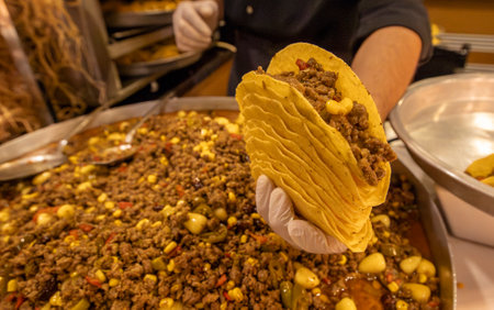 tortilla and tacos mexican food