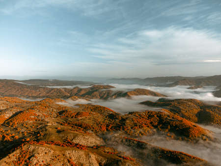 Another morning fog photo covering the earth.の写真素材