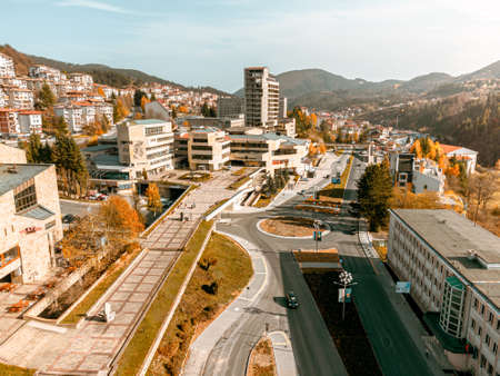 The city of Smolyan in Bulgaria.の写真素材