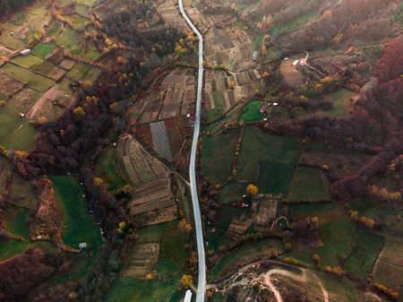 Road shot with drone.
