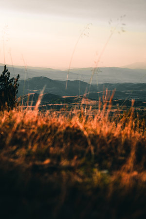 Sunset in the mountains. Sunset in the mountains. Beautiful landscapeの写真素材