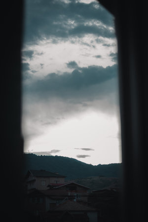 Beautiful sunset above the mountain.の写真素材