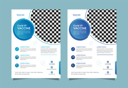 Corporate and Medical Business Brochure Flyer design Layout template vector, size A4, Front and back, Easy to use and edit.のイラスト素材