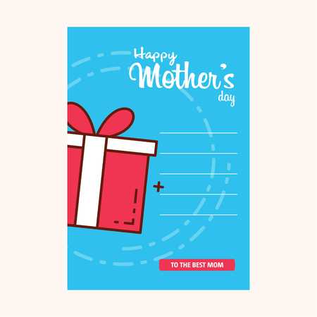 happy mother day, holiday pink flower on blue background. can be use for sale advertisement, backdrop. vector - For web design and application interface, also useful for infographics. Vector illustration.のイラスト素材