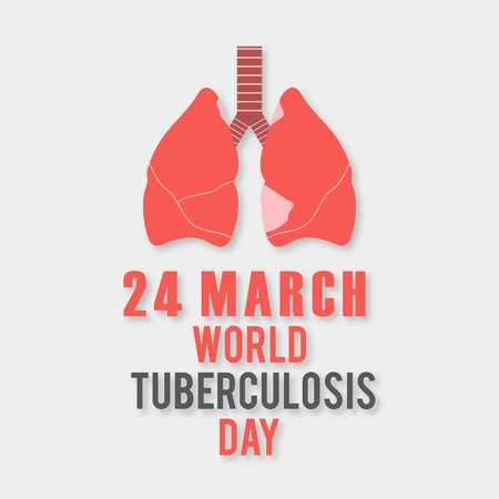 Vector illustration of a stylish text for World Tuberculosis Day. - For web design and application interface, also useful for infographics. Vector illustration.のイラスト素材