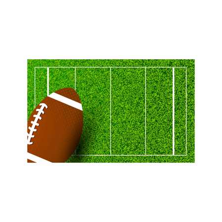 American football Rugby on field of stadium. Vector illustration. - For web design and application...