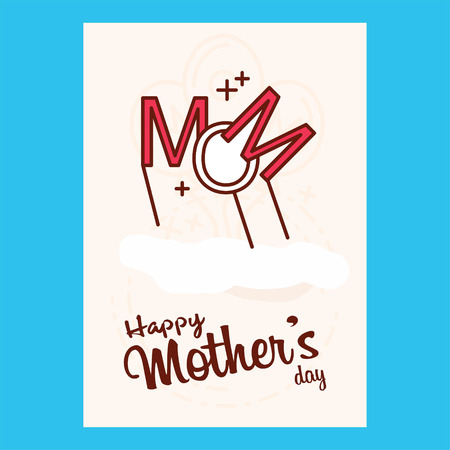 happy mother's day sweet background,greeting card, Flat design. can be add text.. For web design and application interface, also useful for infographics. Vector illustration.のイラスト素材