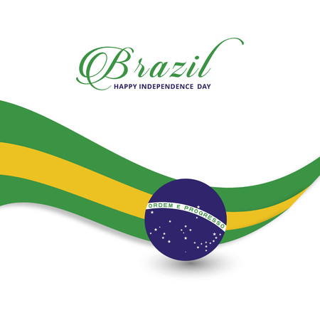 Brazil. Happy independence day!. For web design and application interface, also useful for infographics. Vector illustration.のイラスト素材
