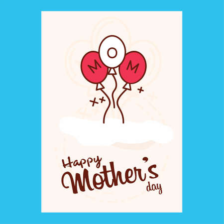 happy mother's day sweet background,greeting card, Flat design. can be add text.. For web design and application interface, also useful for infographics. Vector illustration.のイラスト素材