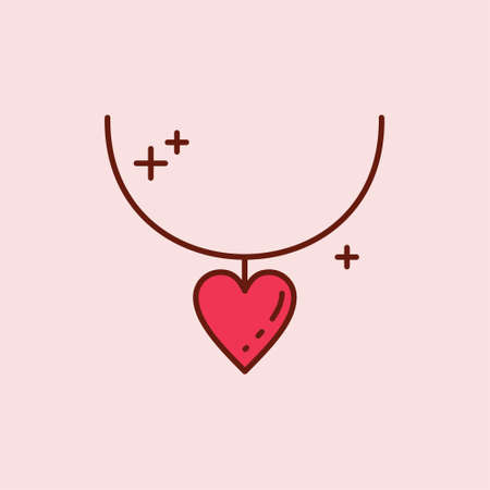 Mother's day red icon with light pink backgorund vector. For web design and application interface, also useful for infographics. Vector illustration.のイラスト素材