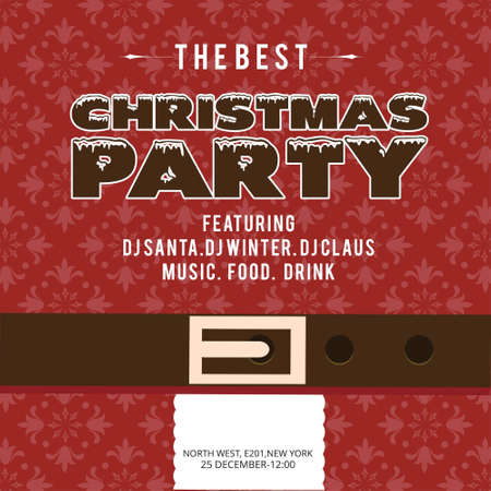 Christmas card with pattern background. For web design and application interface, also useful for infographics. Vector illustration.のイラスト素材