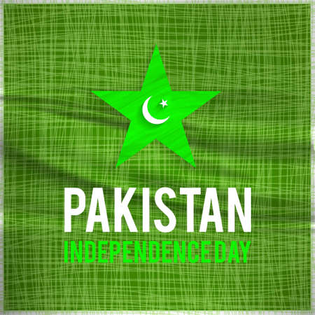 water color creative pakistani day star. Pak Wallpaper. New Pakistani Freedom Day 2017. Vector 14 August Pakistan Independence Day. Celebration Card. Illustration. For web design and application interface, also useful for infographics. Vector illustration.のイラスト素材