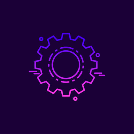 Labour day neon icon with dark background and pink theme vector. For web design and application interface, also useful for infographics. Vector illustration.のイラスト素材