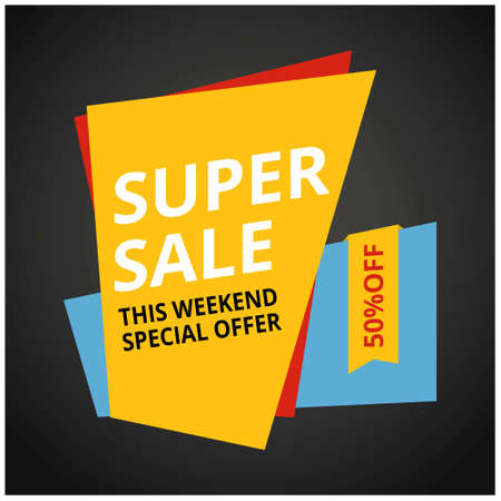 Limited Offer Mega Sale banner. Sale poster. Big sale, special offer, discounts, 50% off. Vector illustration.. For web design and application interface, also useful for infographics. Vector illustration.のイラスト素材