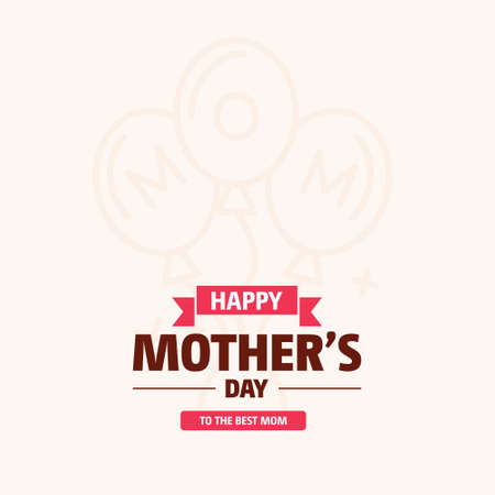 happy mother's day sweet background,greeting card, Flat design. can be add text.. For web design and application interface, also useful for infographics. Vector illustration.のイラスト素材