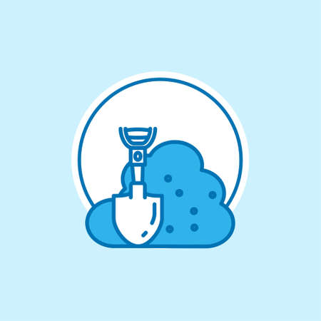 Labour day icon with light background with blue theme icon. For web design and application interface, also useful for infographics. Vector illustration.のイラスト素材