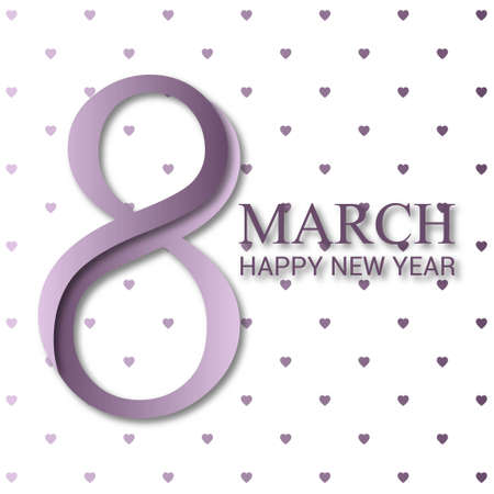 8 march typogrpahy with pattern background. For web design and application interface, also useful for infographics. Vector illustration.のイラスト素材