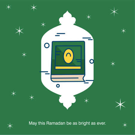 Ramadan Kareem greetings card with unique design vector. For web design and application interface, also useful for infographics. Vector illustration.のイラスト素材