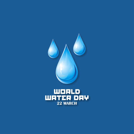 Background of World Water Day. For web design and application interface, also useful for infographics. Vector illustration.のイラスト素材