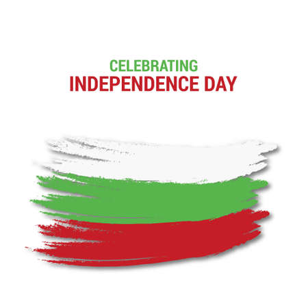 Celebtraing Bulgaria Independence Day. For web design and application interface, also useful for infographics. Vector illustration.のイラスト素材