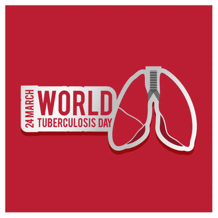 Vector illustration of a stylish text for World Tuberculosis Day.. For web design and application interface, also useful for infographics. Vector illustration.のイラスト素材