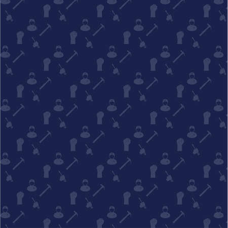 Happy Labor Day Pattern Blue background. For web design and application interface, also useful for infographics. Vector illustration.のイラスト素材