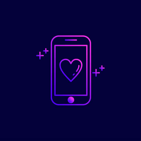 Mother's day neon icons with dark background vector. For web design and application interface, also useful for infographics. Vector illustration.のイラスト素材