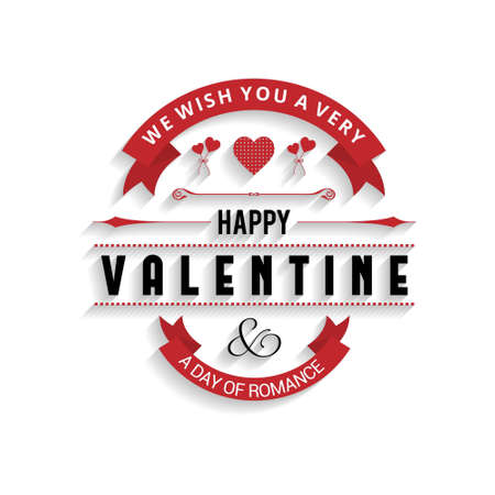 We wish you ad very happy valentine's day card. For web design and application interface, also useful for infographics. Vector illustration.のイラスト素材