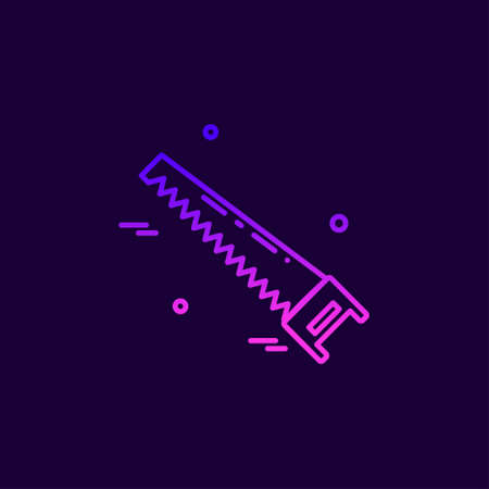 Labour day neon icon with dark background and pink theme vector. For web design and application interface, also useful for infographics. Vector illustration.のイラスト素材