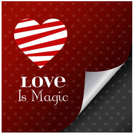 Love you with heart and pattern background. For web design and application interface, also useful for infographics. Vector illustration.のイラスト素材