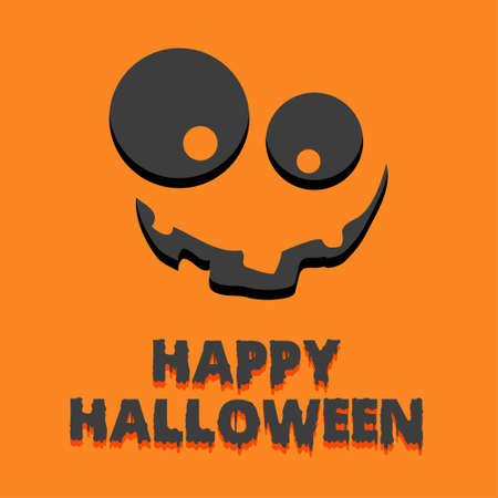 Happy Halloween vector lettering. Holiday calligraphy.Happy Halloween Poster.. For web design and application interface, also useful for infographics. Vector illustration.のイラスト素材