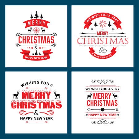 Christmas card vintage vector. For web design and application interface, also useful for infographics. Vector illustration.のイラスト素材