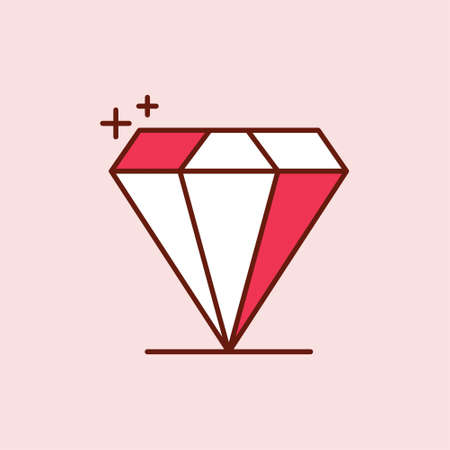 Mother's day red icon with light pink backgorund vector. For web design and application interface, also useful for infographics. Vector illustration.のイラスト素材