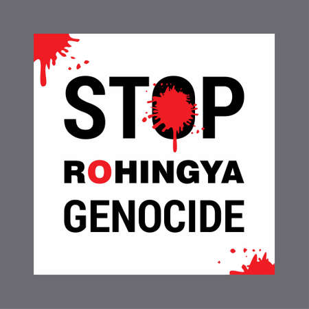 Save Rohingya. Save Rohingya Poster. Save Rohingya Text. For web design and application interface, also useful for infographics. Vector illustration.のイラスト素材