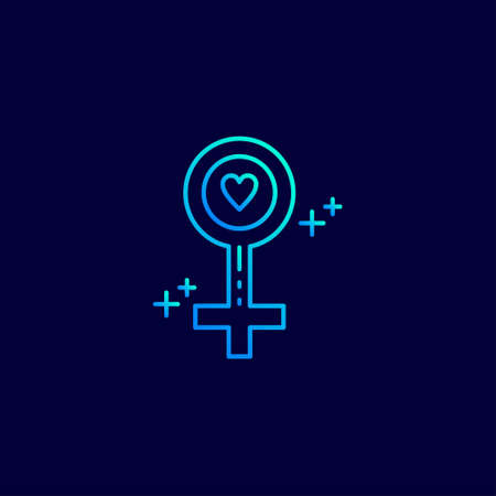 Mother's day light blue neon icon with dark background vector. For web design and application interface, also useful for infographics. Vector illustration.のイラスト素材