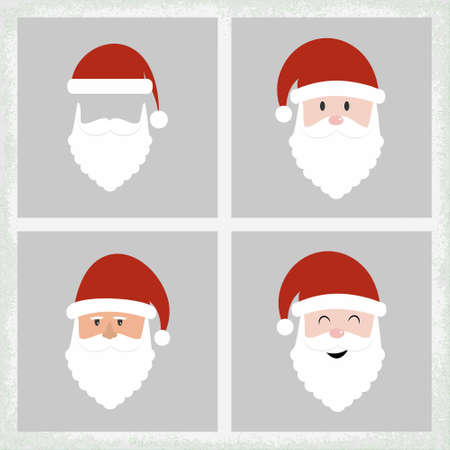 Christmas santa clause icons sets. For web design and application interface, also useful for infographics. Vector illustration.のイラスト素材