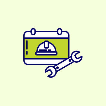 Labour day icon with light background with green theme icon. For web design and application interface, also useful for infographics. Vector illustration.のイラスト素材
