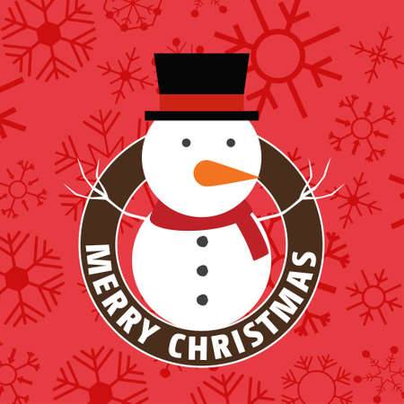 Christmas pattern background and snow man. For web design and application interface, also useful for infographics. Vector illustration.のイラスト素材