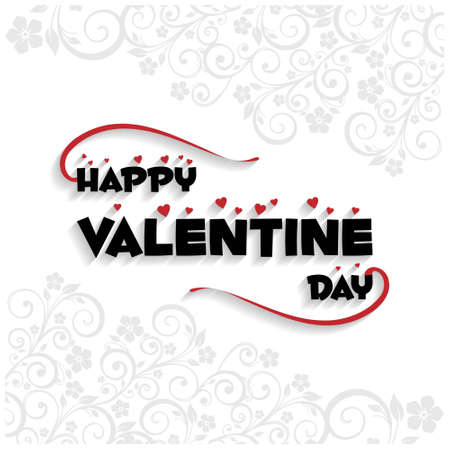 Happy Valentine's day card simple background. For web design and application interface, also useful for infographics. Vector illustration.のイラスト素材