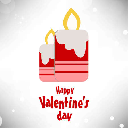 Happy Valentine's day typographic and light background. For web design and application interface, also useful for infographics. Vector illustration.のイラスト素材