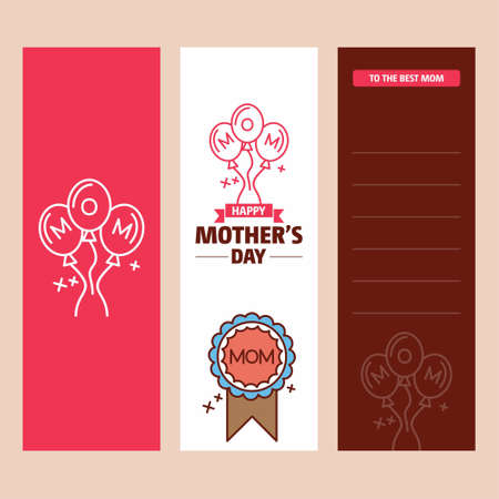 Mother's day card with creative logo and pink theme vector. For web design and application interface, also useful for infographics. Vector illustration.のイラスト素材
