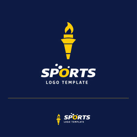Business card design with  sports  logo and blue theme vector. For web design and application interface, also useful for infographics. Vector illustration.のイラスト素材
