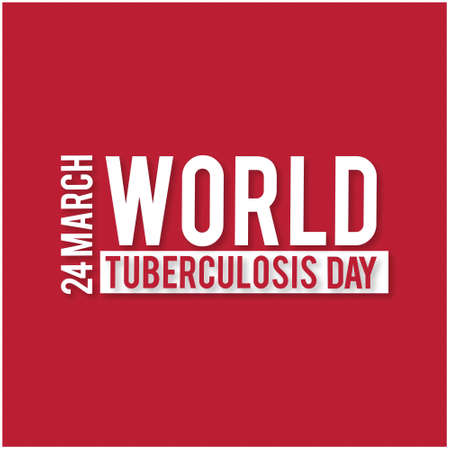Vector illustration of a stylish text for World Tuberculosis Day.. For web design and application interface, also useful for infographics. Vector illustration.のイラスト素材