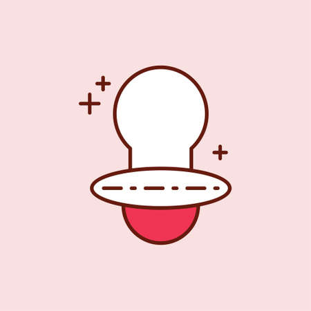 Mother's day red icon with light pink backgorund vector. For web design and application interface, also useful for infographics. Vector illustration.のイラスト素材