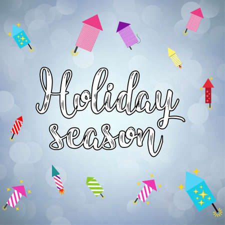 Holiday season card vector. For web design and application interface, also useful for infographics....