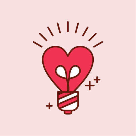 Mother's day red icon with light pink backgorund vector. For web design and application interface, also useful for infographics. Vector illustration.のイラスト素材